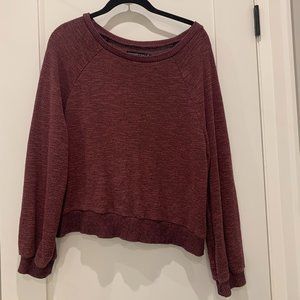 Maroon Scoop Neck Abercrombie Oversized Sweater